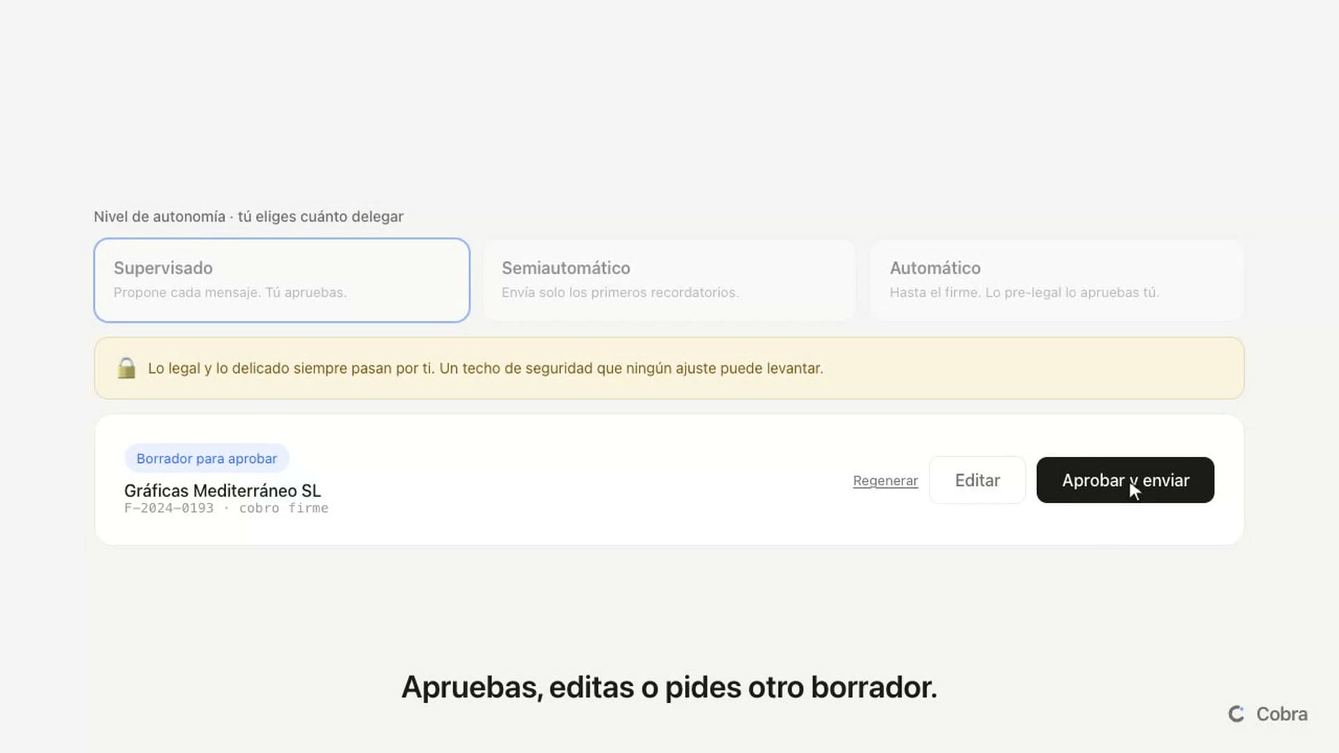 Cobra en acción